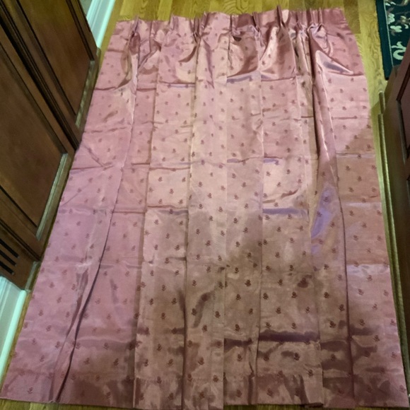 JCPenney Drapes Room Darkening Mauve Floral Print Each Panel 24